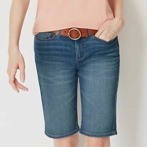 J.Jill Medium Wash Denim Bermuda Shorts Size 18